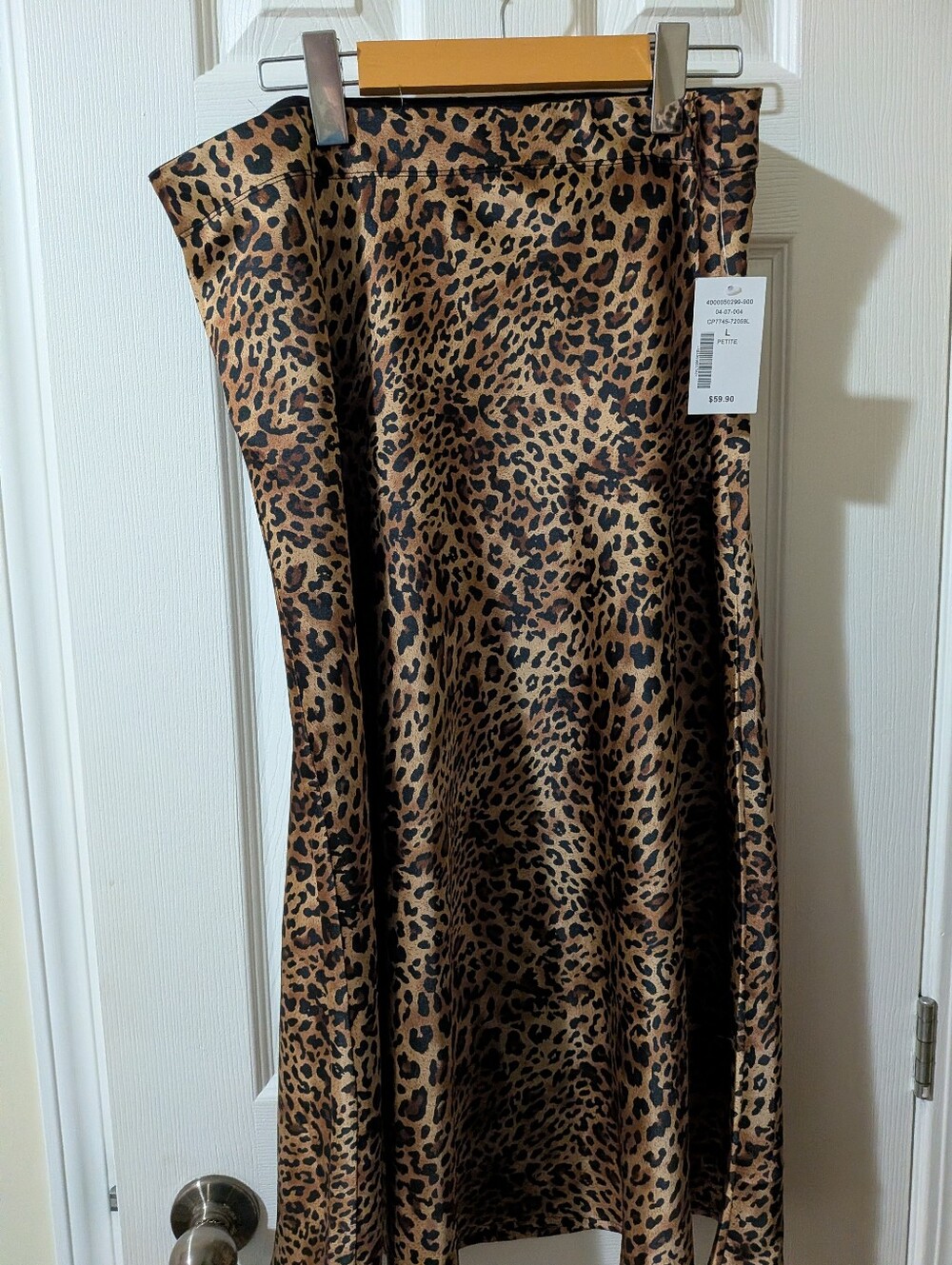 cleo Leopard-Print A-Line Skirt in Brown and Black